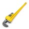 Tradespro 24 Inch HeavyDuty Pipe Wrench Adjustable Straight Pipe Plumper Wrench Yellow  830924