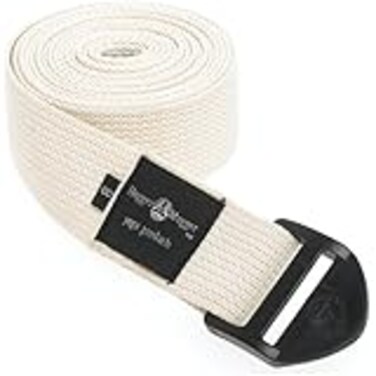 Hugger Mugger Cinch Yoga Strap Natural 6 ft