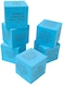 Teacher Created Resources 20634 Foam Reading Comprehension Cubes Blue 2 x 2