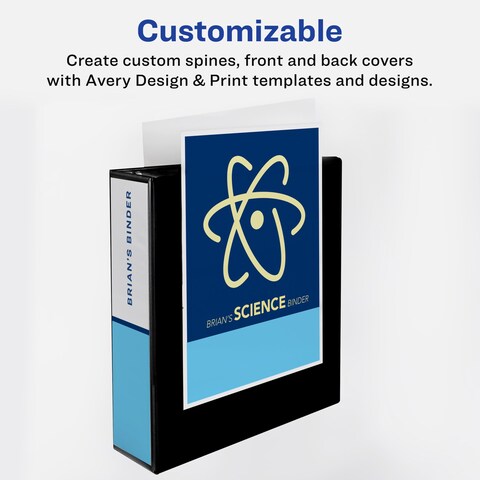 Avery HeavyDuty View 3 Ring Binder 1 One Touch EZD Rings 1 Red Binder 79170