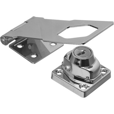 National Hardware N206953 VKA827 Keyed Hasp Lock in Chrome