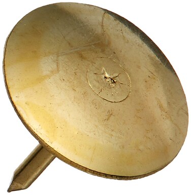 Charles Leonard Thumb Tacks Brass Plated 38 Inch Solid Head 100Pack 80938