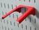 Wall Control Pegboard 2in Handle Pegboard Bracket Slotted Metal Pegboard Hook Pegboard and Slotted Tool Board  Red