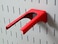 Wall Control Metal Pegboard 114in Handle Bracket Slotted Hook  Red