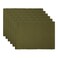 DII Basic Everyday Ribbed Tabletop 100 Cotton Placemat Set 13x19 Sage 6 Piece