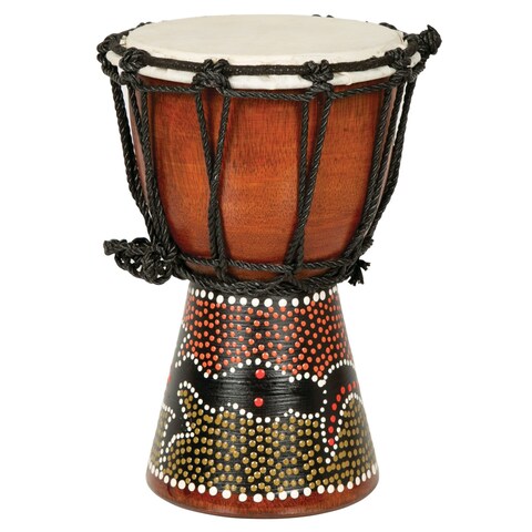 X8 Drums Mini Djembe Drum with Gecko Painted Design