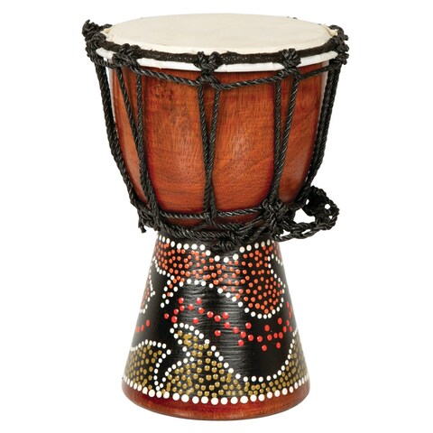 X8 Drums Mini Djembe Drum with Gecko Painted Design