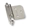 Laurey 28739 No Offset Satin Nickel Semi Concealed Cabinet Hinges 3 x 2 x 05 inches