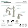 Kingston Brass KB1976AL Heritage Widespread Lavatory Faucet Pn Metal Lever Handles Polished Nickel 14 x 65 x 806