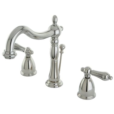 Kingston Brass KB1976AL Heritage Widespread Lavatory Faucet Pn Metal Lever Handles Polished Nickel 14 x 65 x 806