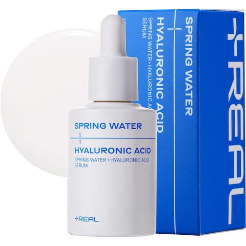 PLUSREAL Spring Water  Hyaluronic Acid Serum 101 floz Lightweight Deep Hydrating Face Serum for Sensitive SkinFrangrance Free Cruelty Free Vegan Korean Skincare