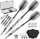 Viper Bobcat Adjustable Weight Soft Tip Darts with StorageTravel Case Nickel Silver Plated Light Blue Rings 1619 GramsGreen