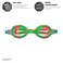 TYR Youth Tie Dye Swimple Goggles GreenOrange  75 x 25 x 2 inches
