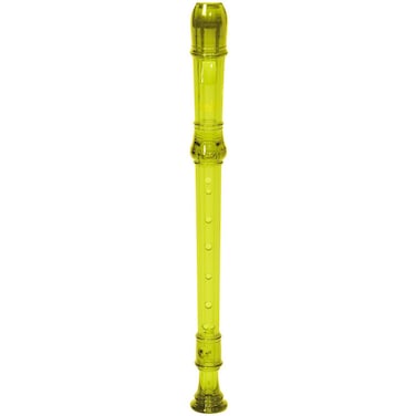 Canto OnePiece Translucent Soprano Recorder with Baroque Fingering Transparent Yellow