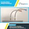 SharkBite 34 Inch x 34 Inch FIP x 18 Inch Stainless Steel Braided Flexible Water Heater Connector Push To Connect Brass Plumbing Fitting PEX Pipe Copper CPVC PERT HDPE U3088FLEX18LF