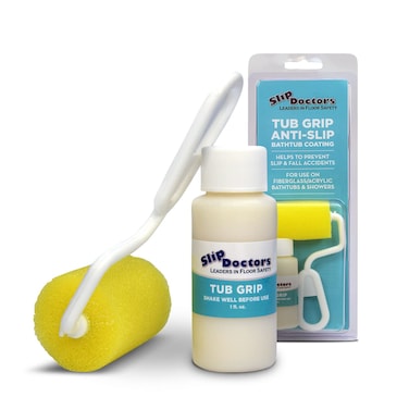SlipDoctors Tub Grip AntiSlip Bath  Shower Floor Solution  Fixes Slippery Fiberglass  Acrylic Bathtub or Showers  Clear NonSlip Textured Coating
