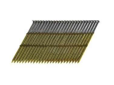 BC Eagle A3X120HDR28 Offset Round Head 3Inch x 120 x 28 Degree Hot Dip Galvanized Ring Shank Wire Collated Framing Nails 500 per box