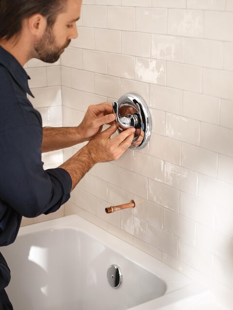 Moen Brass PosiTemp Pressure Balancing Tub and Shower Valve Four Port Cycle Valve with Standard 12Inch IPS Connections 2510