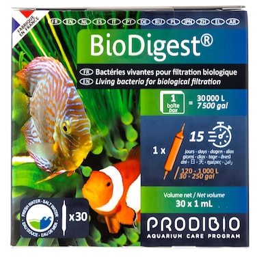 Prodibio Bio Digest Nitrifying Bacteria Fresh and Salt Water 301 mL vials 30 gal and up