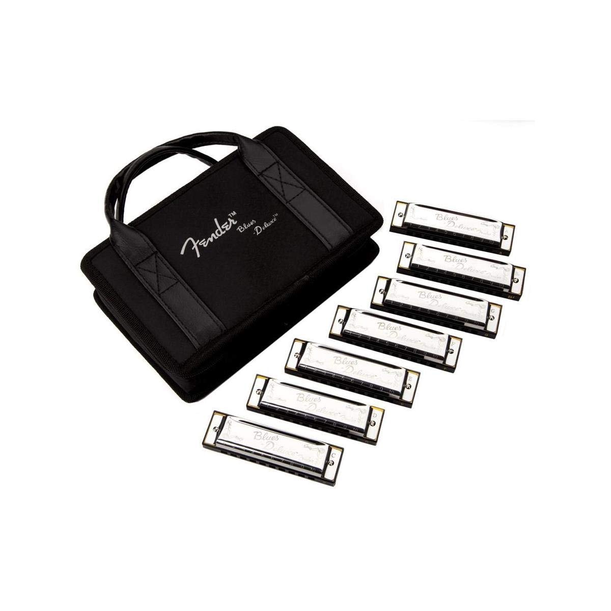 fender Fender Blues Deluxe Harmonica Pack Of 7 With Case