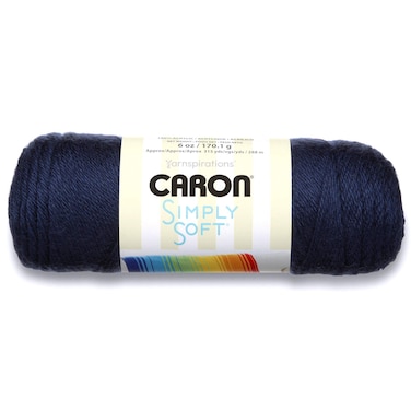 Caron Simply Soft Solids Yarn 4 Medium Gauge 100 Acrylic  6 oz  Dark Country Blue  Machine Wash  Dry