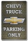 Chevy Truck Parking Only  Parking Sign