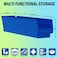AkroMils 30128 Plastic Containers for Organizing and Storage Bins for Closet Kitchen Cabinet or Pantry Organization 18Inch x 4Inch x 4Inch Blue 12Pack
