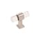 Hickory Hardware Crystal Palace Collection TKnob 134 Inch x 1116 Inch Crysacrylic with Polished Nickel Finish 10 Pack