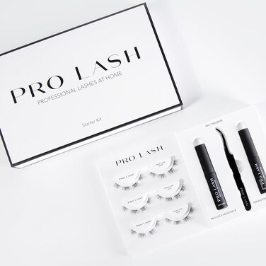 Pro Lash Starter Kit Professionally Styled Lashes at Home Waterproof Lasts up to 10 Days with ProLock Adhesive System 3 Sets of Lashes Classic Luxe Wispy No15