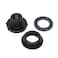 Valley Industries BHF34BC Bulkhead Fitting 34 FNPT Black