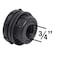 Valley Industries BHF34BC Bulkhead Fitting 34 FNPT Black