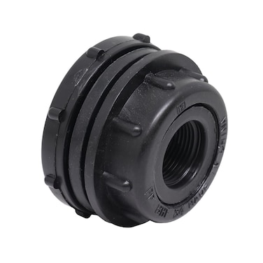 Valley Industries BHF34BC Bulkhead Fitting 34 FNPT Black