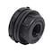 Valley Industries BHF34BC Bulkhead Fitting 34 FNPT Black