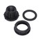 Valley Industries BHF100BC Bulkhead Fitting 1 FNPT Black