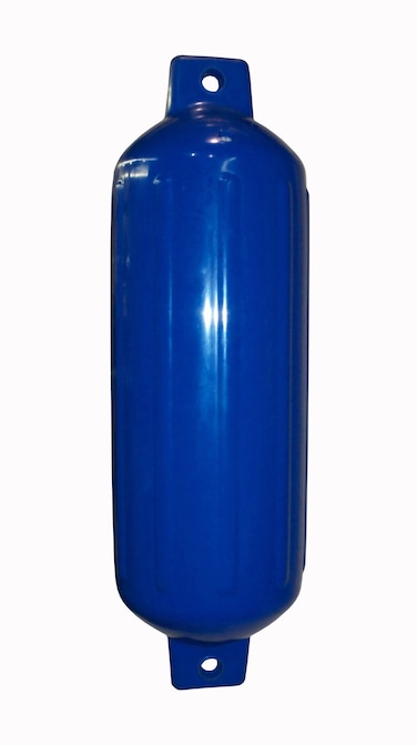 Dock Edge  Dolphin Twin Eye Ribbed Boat Fenders 65 x 20 Navy Blue