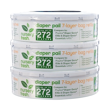 Nursery Fresh Refill for Diaper Genie 3 Pack 816 Count