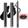 3 PCS Black Matte Liquid Lipstick and Lipliner SetHigh Pigmented Matte Lipstick Lipgloss Black Lip Liner Set Long Lasting Waterproof Velvet Liquid Lip Gloss Stain Set for Halloween Gothic Makeup
