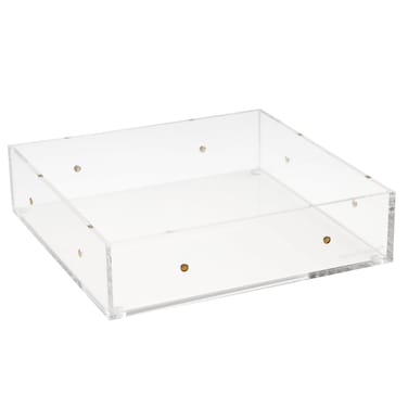 russellhazel Large Acrylic Drawer Bloc 6 x 6 Desktop Organization Clear 1 Count 98144