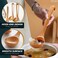 Soup Ladle Large Wooden Scoop  Wooden Spoons for Cooking Long Handle Spoon Kitchen Cooking Utensils Set  Soup Ladles for Serving Measure Ladle Spoon with Hook for Restaurant Home Kitchen Supplies