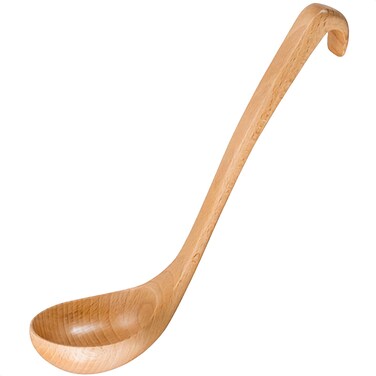 Soup Ladle Large Wooden Scoop  Wooden Spoons for Cooking Long Handle Spoon Kitchen Cooking Utensils Set  Soup Ladles for Serving Measure Ladle Spoon with Hook for Restaurant Home Kitchen Supplies