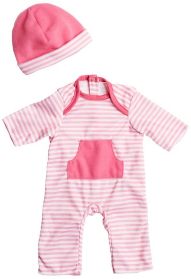 JC Toys  Berenguer Boutique  La Baby Doll Outfit  2 Piece Hot Pink Striped OnesieWashable Ages 2  Fits Dolls 14 18