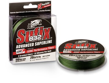 Suffix 832 Braid 40 lb LowVis Green 150 yards