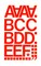 Chartpak Vinyl Helvetica Style Letters Letter  Number 2 Inches High Red 01052