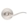 Kwikset Tustin Interior Privacy Door Handle with Lock Door Lever For Bathroom and Bedroom Satin Nickel Reversible Keyless Turn Lock with Microban Protection