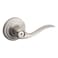 Kwikset Tustin Interior Privacy Door Handle with Lock Door Lever For Bathroom and Bedroom Satin Nickel Reversible Keyless Turn Lock with Microban Protection
