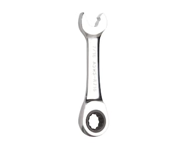 Jonard Tools ASWSR716 Stubby Ratcheting Combination Speed Wrench Angled Head 716