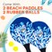 Sunlite Sports Beach Paddle Game Set 2 Paddles and 2 2 Balls Perfect for Backyard Fun or Outdoor or Beach or lawn Blue