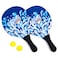Sunlite Sports Beach Paddle Game Set 2 Paddles and 2 2 Balls Perfect for Backyard Fun or Outdoor or Beach or lawn Blue