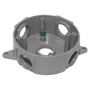 Sigma Electric Gray Sigma Engineered Solutions 143854 12Inch 5 Hole Round Box No Size