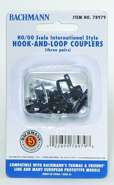 Bachmann Trains  HOOK AND LOOP COUPLERS 3 pairpack  Appropriate for Most Thomas  Friends Engines and Rolling Stock  HO Scale